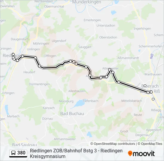 380 Bus Line Map