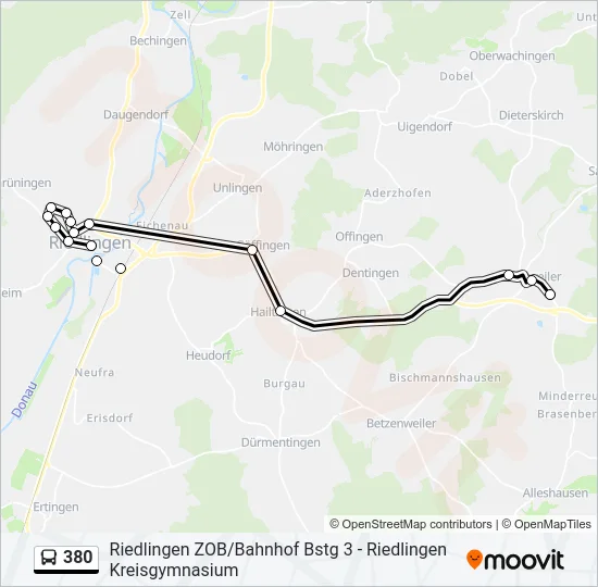380 Bus Line Map