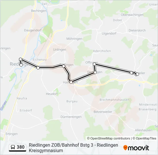380 Bus Line Map