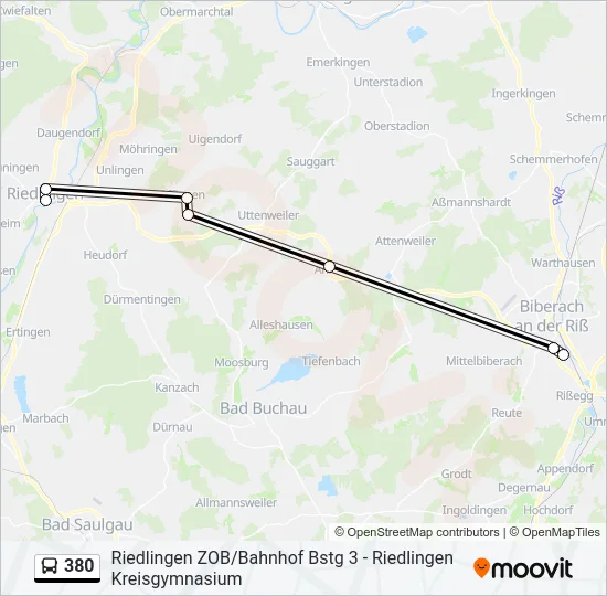 380 Bus Line Map