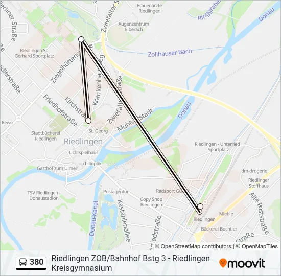 380 Bus Line Map