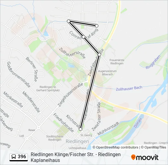 396 Bus Line Map