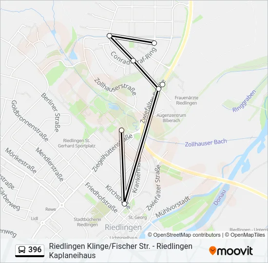 396 Bus Line Map