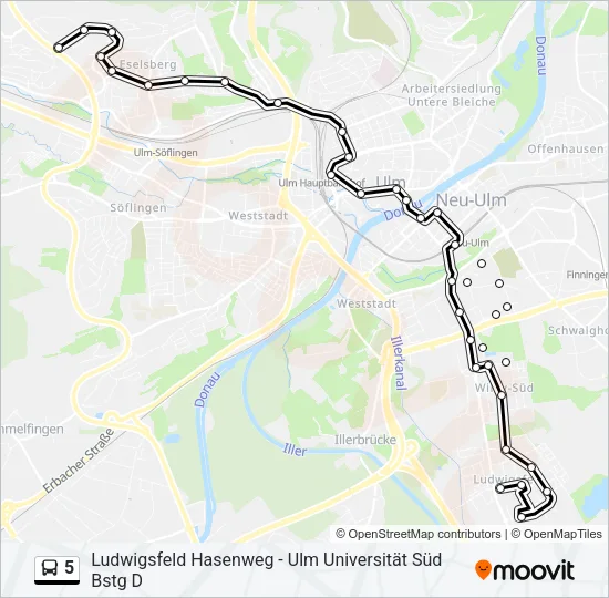 5 Bus Line Map