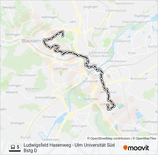 5 Bus Line Map