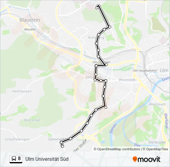 8 Bus Line Map