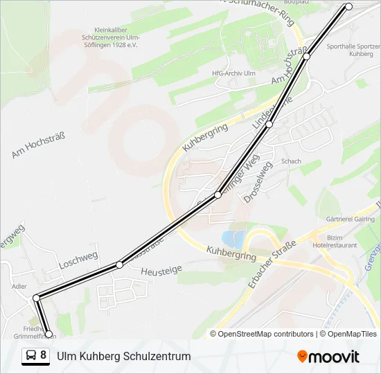 8 Bus Line Map
