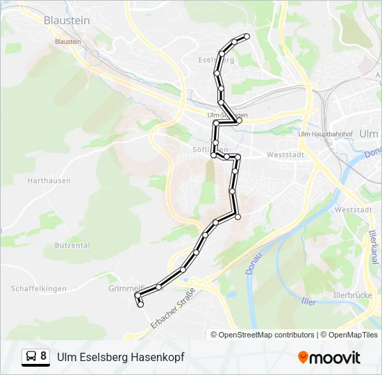 8 Bus Line Map
