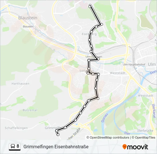 8 Bus Line Map