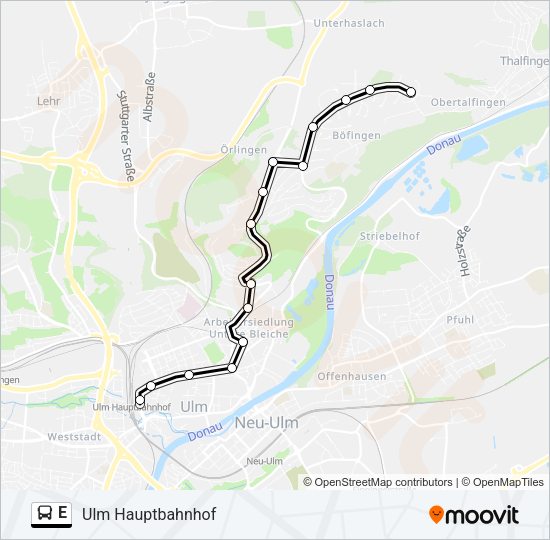 E Bus Line Map