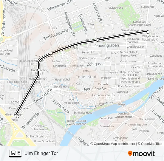 E Bus Line Map