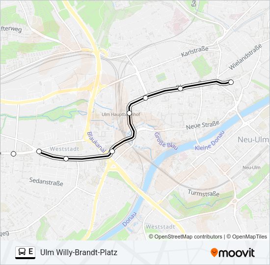 E Bus Line Map