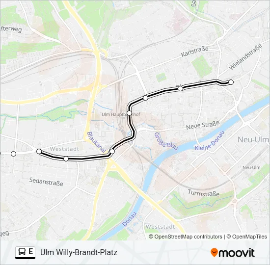 E Bus Line Map