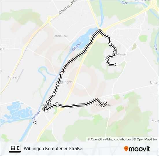 E Bus Line Map