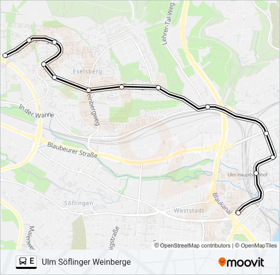 E Bus Line Map