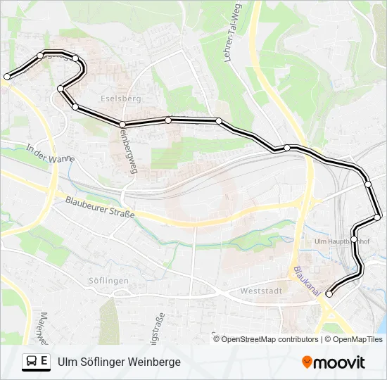 E Bus Line Map