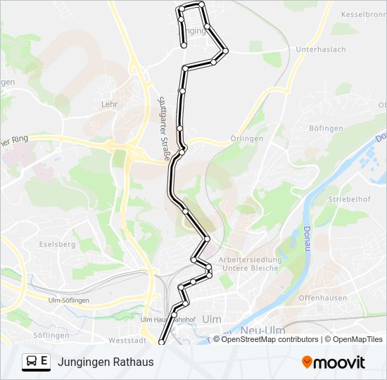 E Bus Line Map