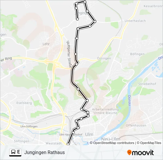 E Bus Line Map