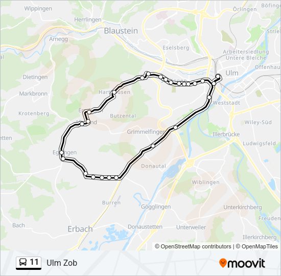 11 Bus Line Map