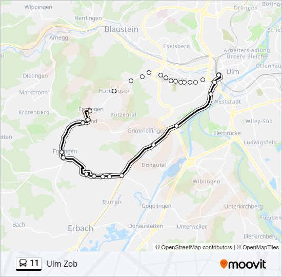 11 Bus Line Map