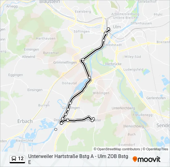 12 Bus Line Map