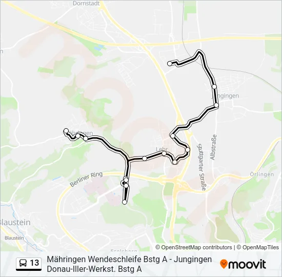13 Bus Line Map
