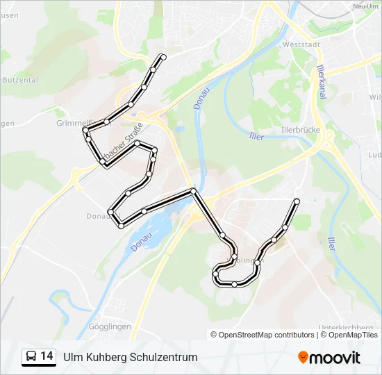 14 Bus Line Map