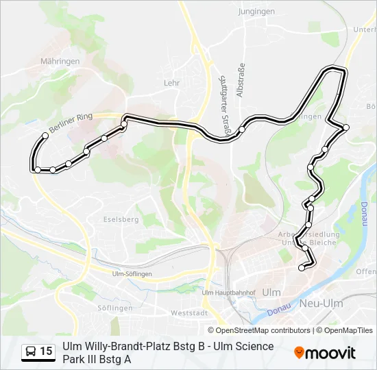 15 Bus Line Map