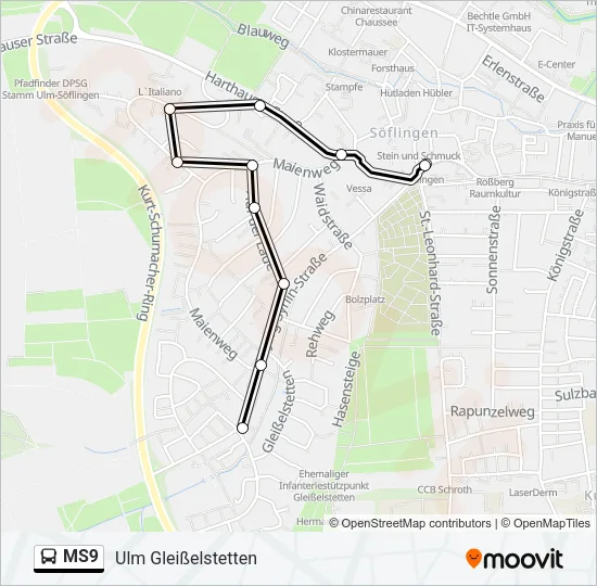 MS9 Bus Line Map