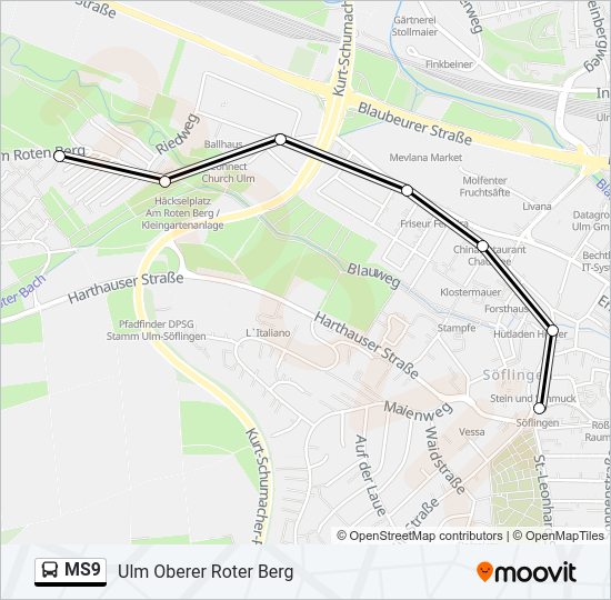MS9 Bus Line Map