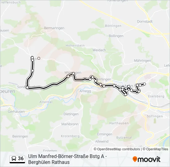 36 Bus Line Map