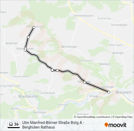 36 Bus Line Map