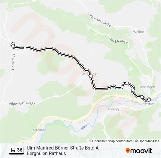36 Bus Line Map
