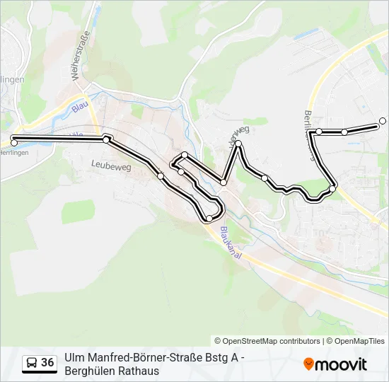 36 Bus Line Map