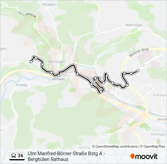 36 Bus Line Map