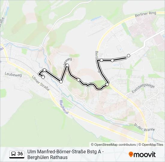 36 Bus Line Map
