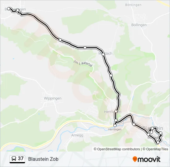 37 Bus Line Map