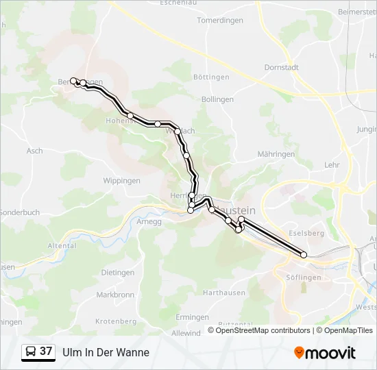 37 Bus Line Map