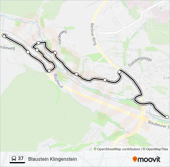 37 Bus Line Map