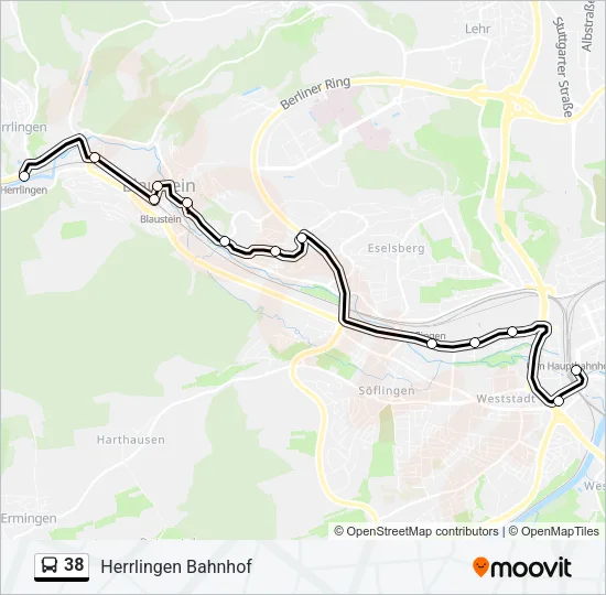 38 Bus Line Map