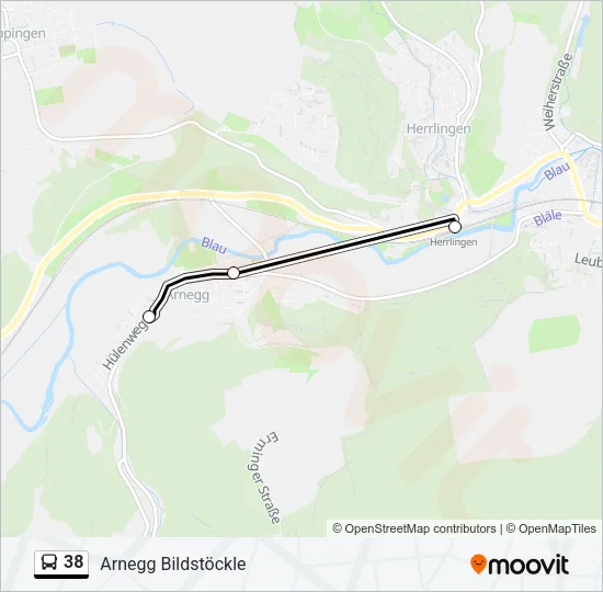 38 Bus Line Map