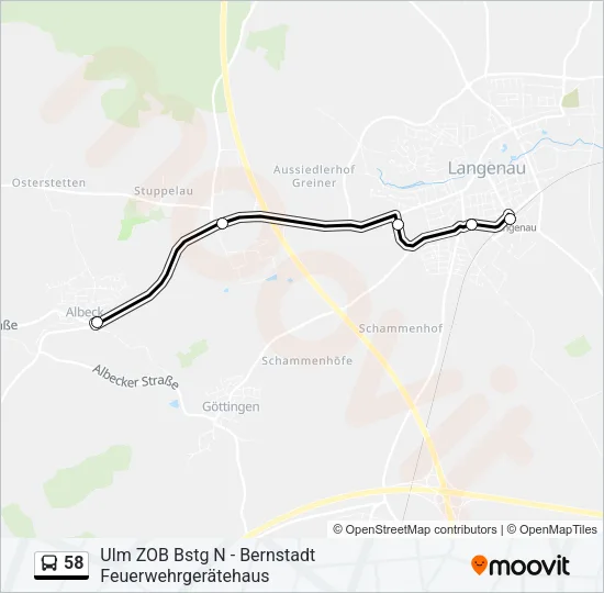 58 Bus Line Map