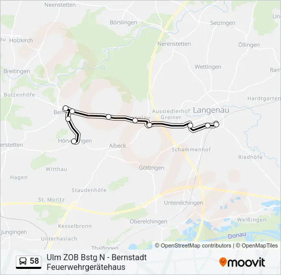 58 Bus Line Map