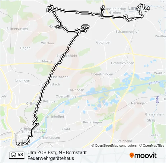 58 Bus Line Map