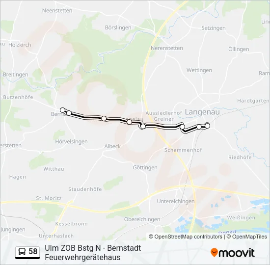 58 Bus Line Map