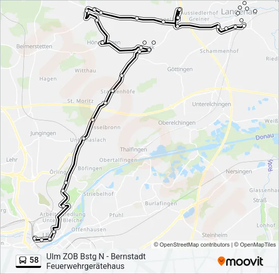 58 Bus Line Map