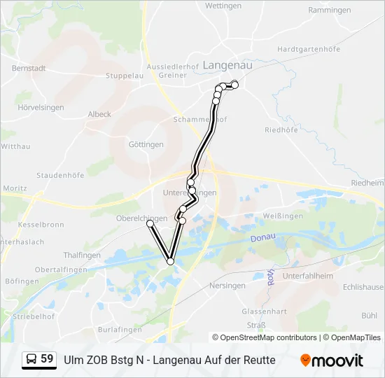 59 Bus Line Map