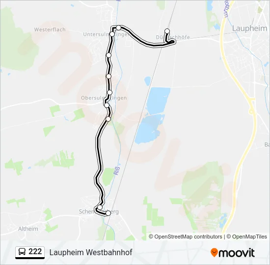 222 Bus Line Map
