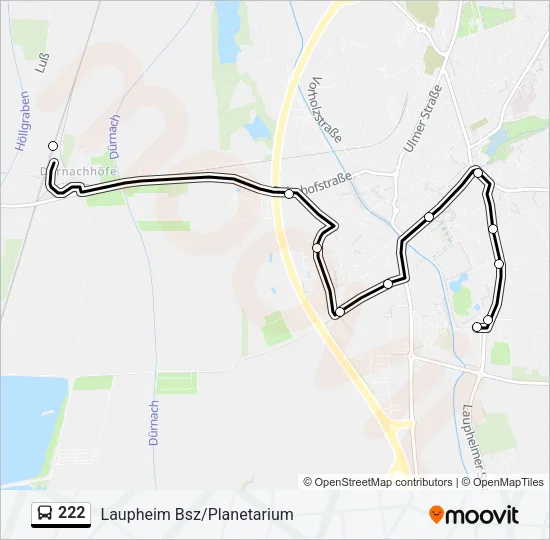 222 Bus Line Map