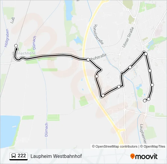 222 Bus Line Map
